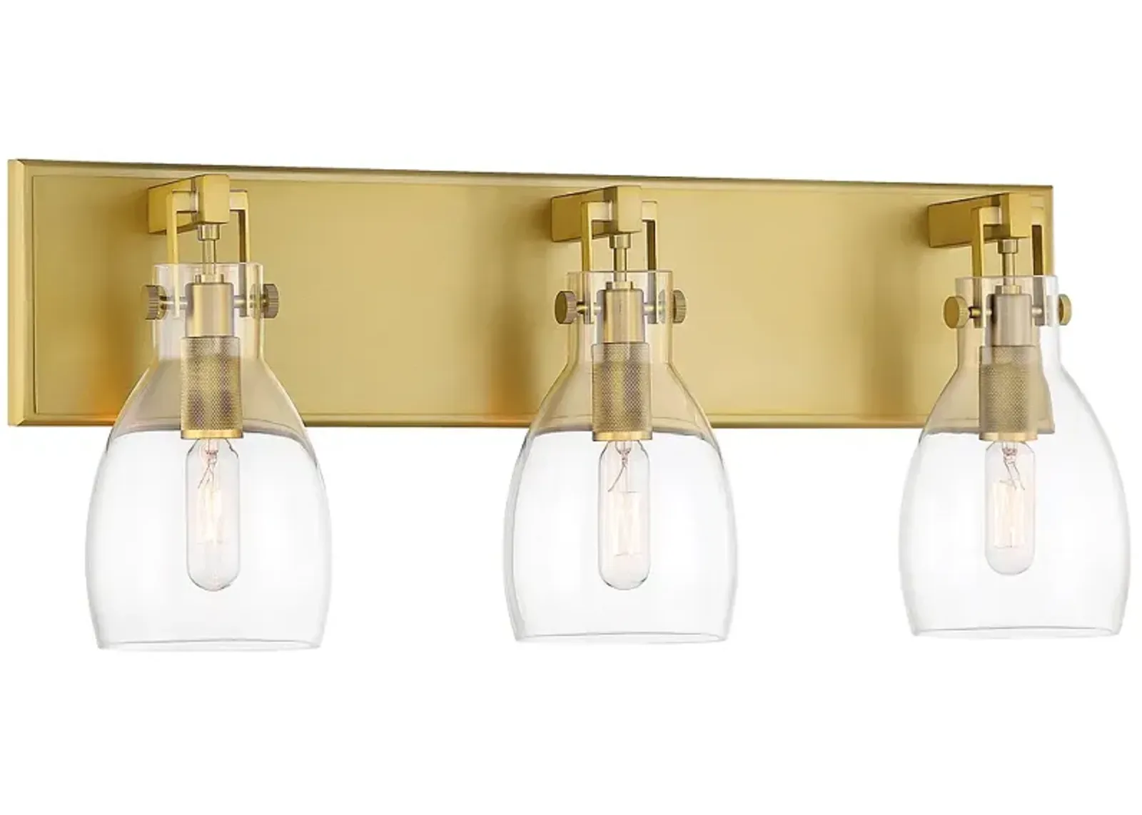 Tiberia 22" Wide Soft Brass 3-Light Bath Light