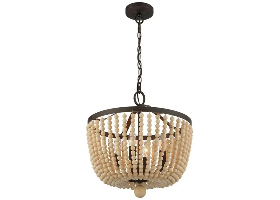 Rylee 4 Light Forged Bronze Chandelier