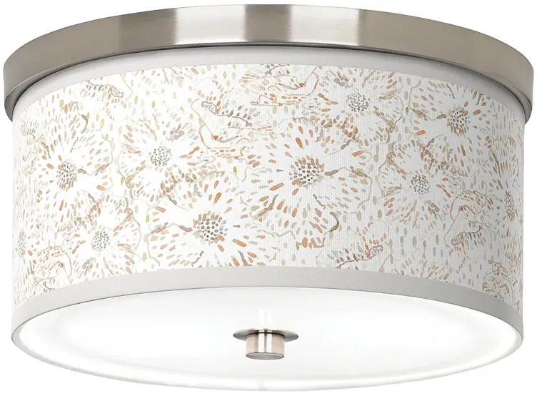 Windflowers Giclee Nickel 10 1/4" Wide Ceiling Light