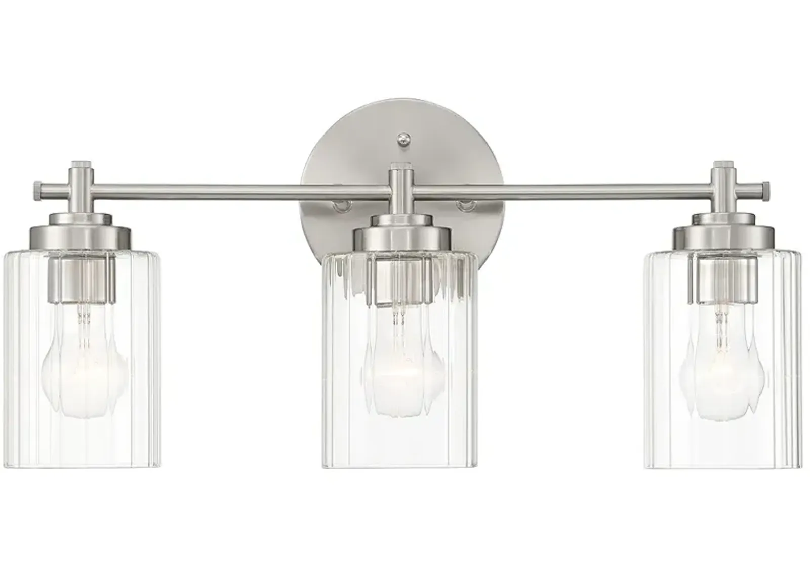 Possini Euro Elizabeth 21 3/4" Wide Brushed Nickel 3-Light Bath Light