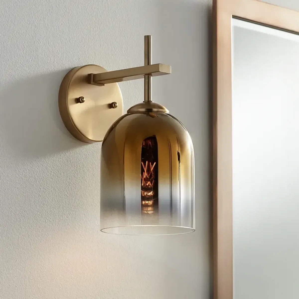 Possini Euro Freya 11 1/2" High Gradient Gold Wall Sconce