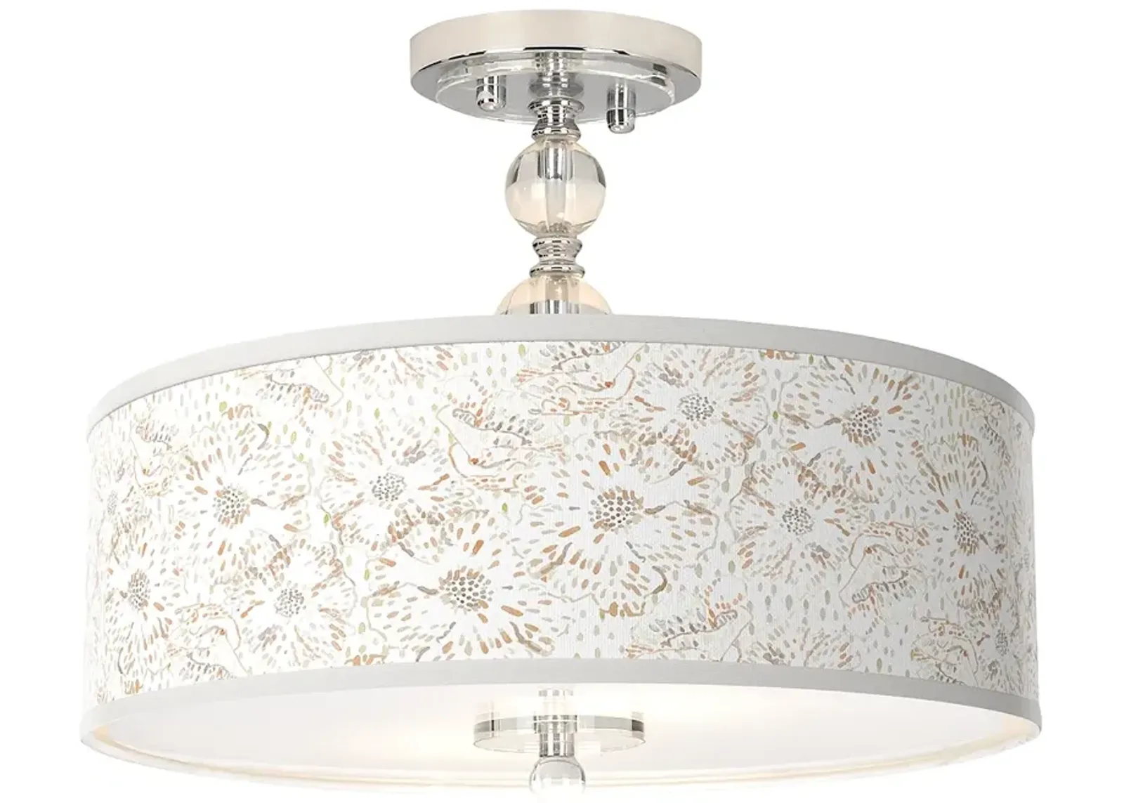 Windflowers Giclee 16" Wide Semi-Flush Ceiling Light