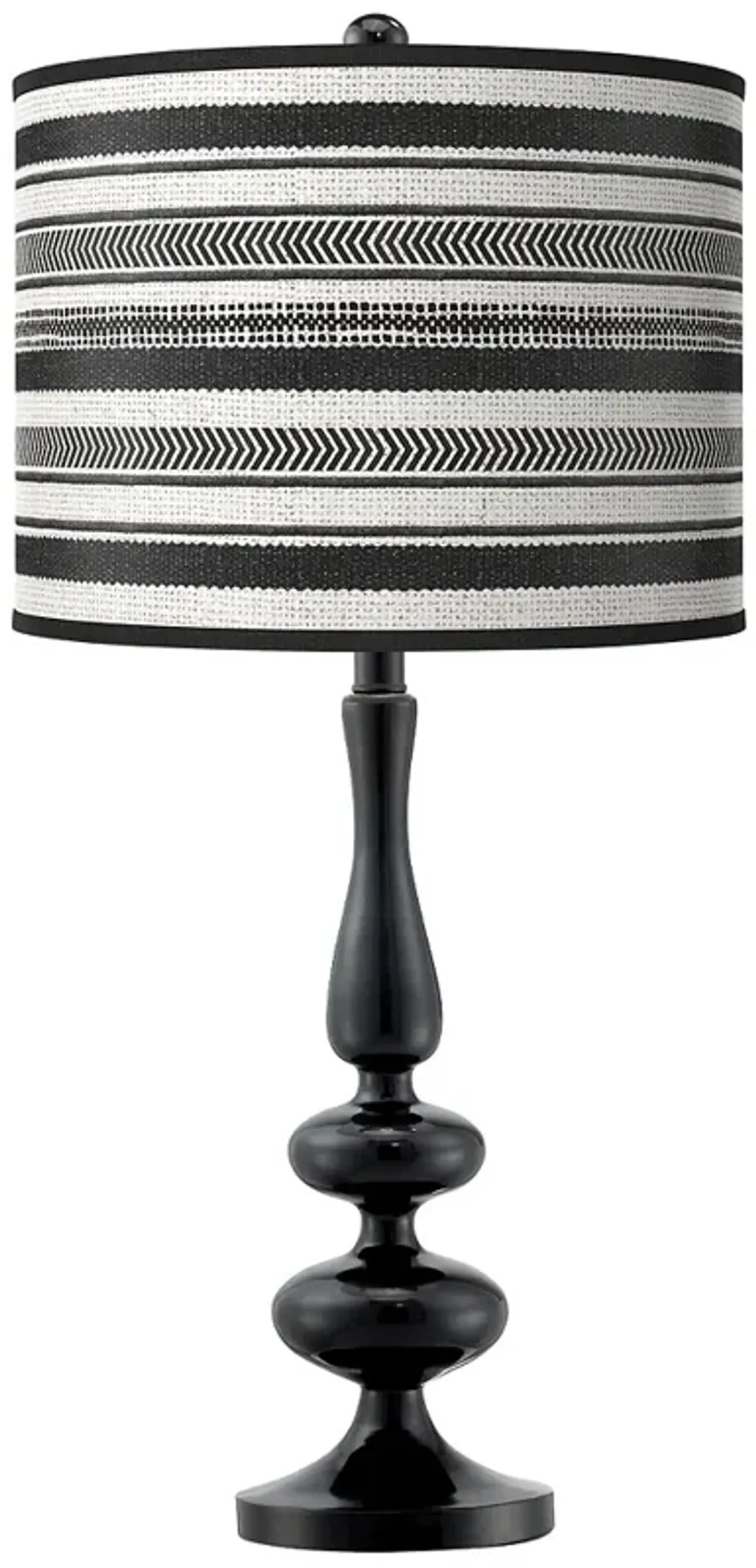 Giclee Gallery Paley 29"  Stripes Noir Black Table Lamp