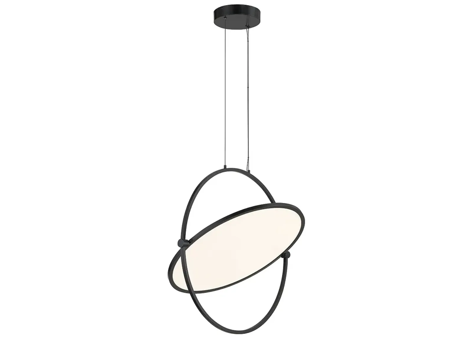 George Kovacs Studio 23 LED- Black Pendant with Clear Acrylic Shade