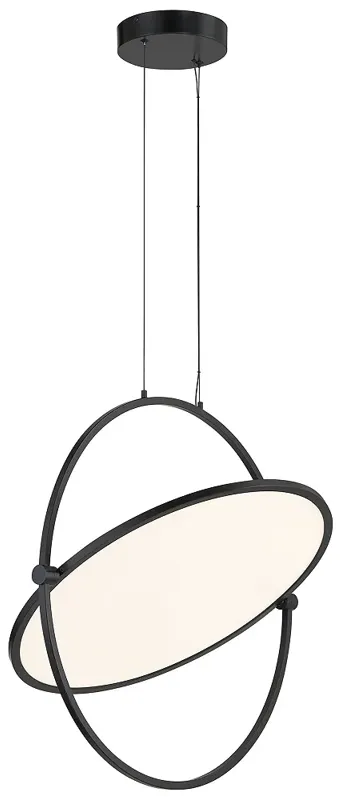 George Kovacs Studio 23 LED- Black Pendant with Clear Acrylic Shade