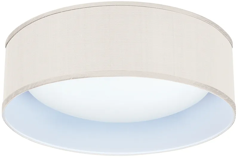 Possini Euro Cream White 16" Wide LED Round Modern Ceiling Light