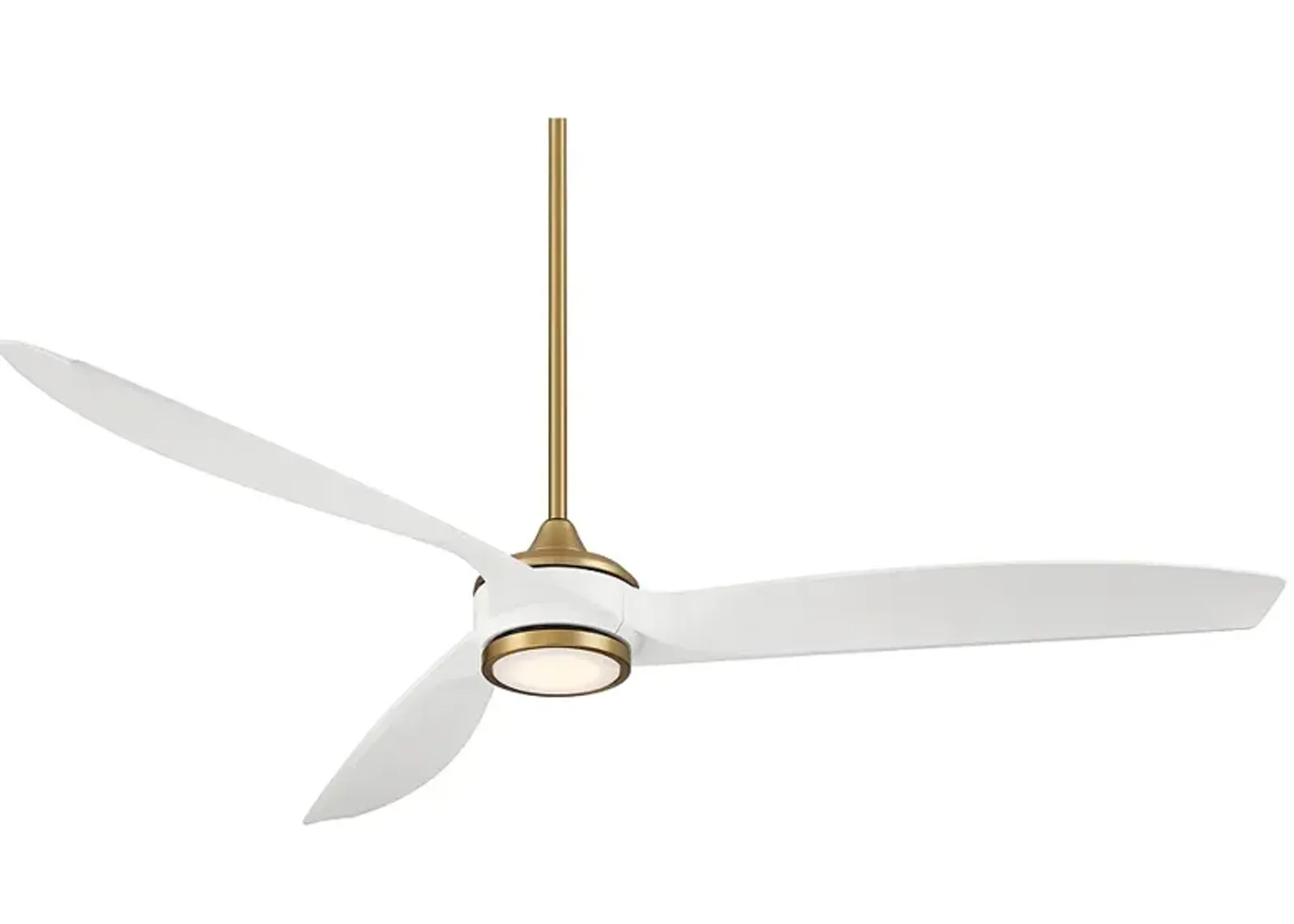 60" Casa Vieja La Jolla Surf Soft Brass LED Ceiling Fan with Remote