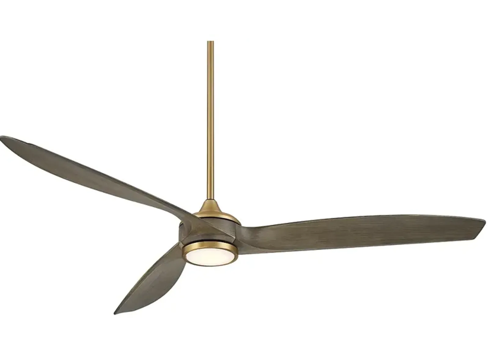 60" Casa Vieja La Jolla Surf Soft Brass LED Ceiling Fan with Remote