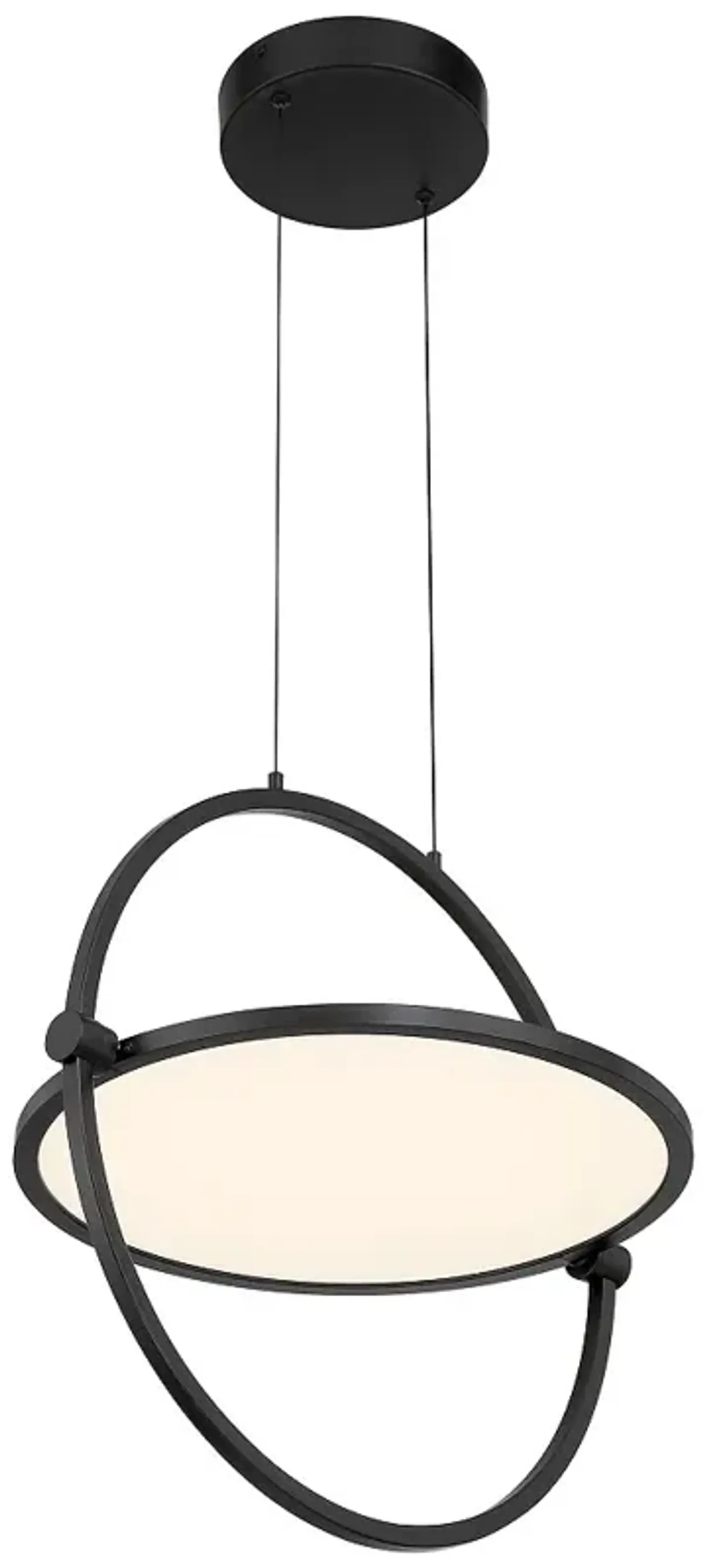 George Kovacs Studio 23 LED- Black Pendant with Clear Acrylic Shade