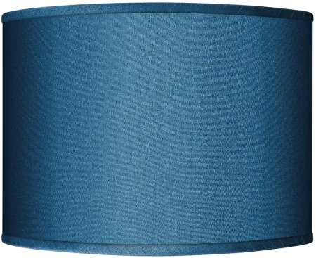Possini Euro Blue Faux Silk Drum Lamp Shade 15.5x15.5x11 (Spider)