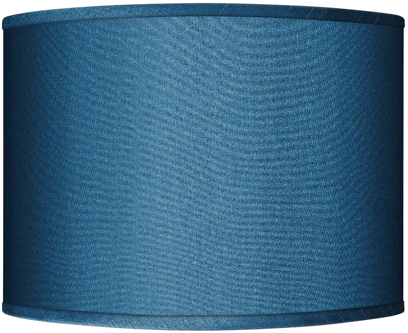 Possini Euro Blue Faux Silk Drum Lamp Shade 15.5x15.5x11 (Spider)