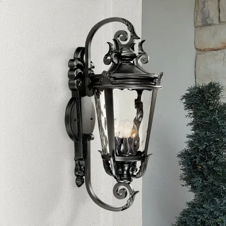 Casa Marseille 31" High Black Traditional Large Outdoor Wall Light