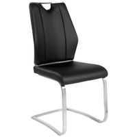 Lexington Black Leatherette Side Chair