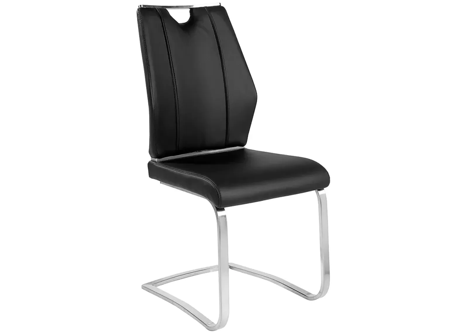 Lexington Black Leatherette Side Chair