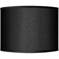 Possini Euro Black Faux Silk Drum Lamp Shade 15.5x15.5x11 (Spider)