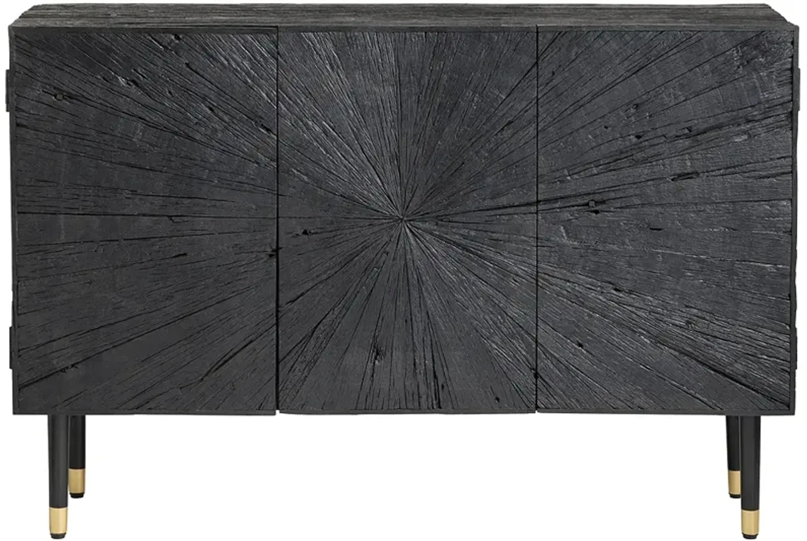 Crestview Collection Obsidian Three-Drawer Wooden Sideboard