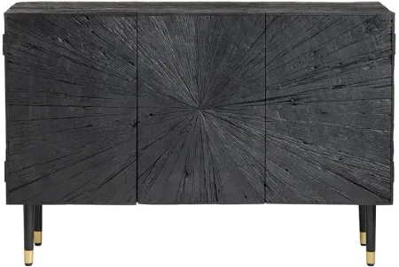 Crestview Collection Obsidian Three-Drawer Wooden Sideboard