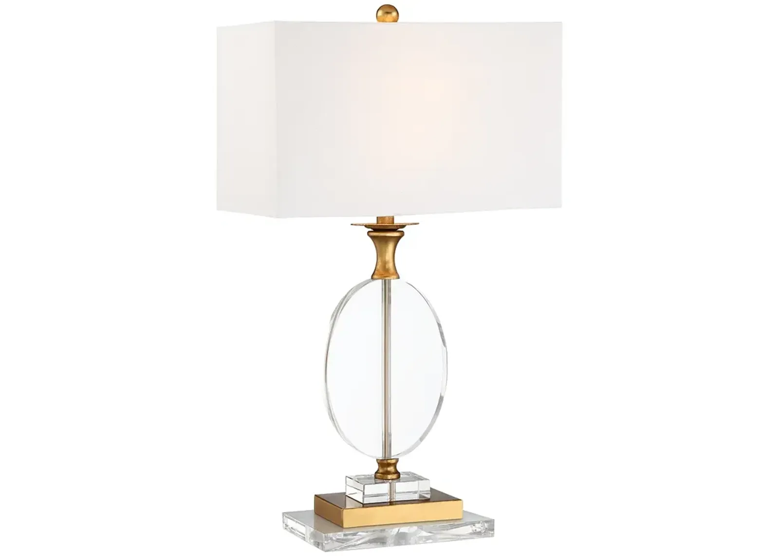 Vienna Full Spectrum Valerie 28" Crystal Gold Table Lamp with Riser