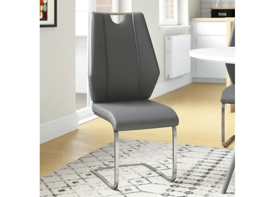 Lexington Gray Leatherette Side Chair