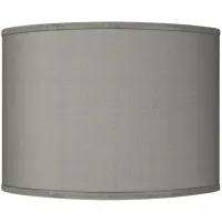 Possini Euro Gray Faux Silk Drum Lamp Shade 15.5x15.5x11 (Spider)