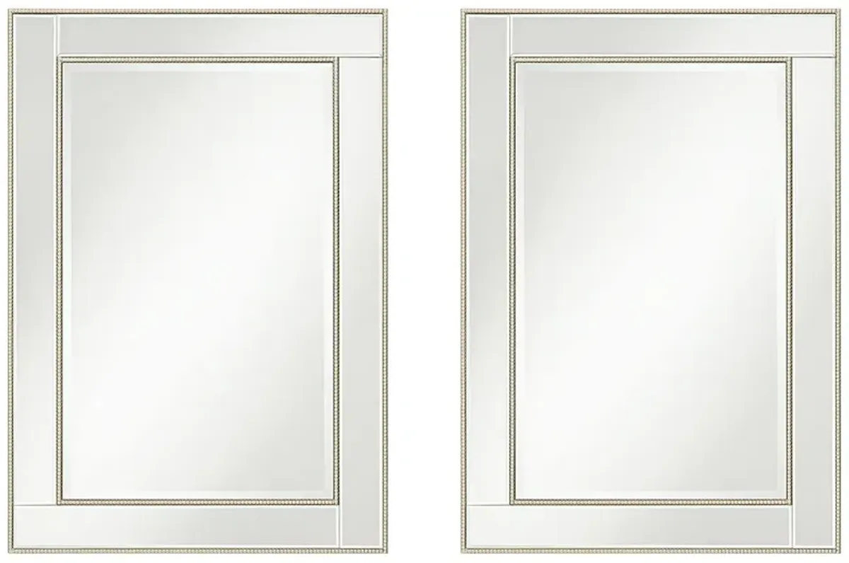 Trenta Champagne 27" x 39" Rectangular Wall Mirrors Set of 2