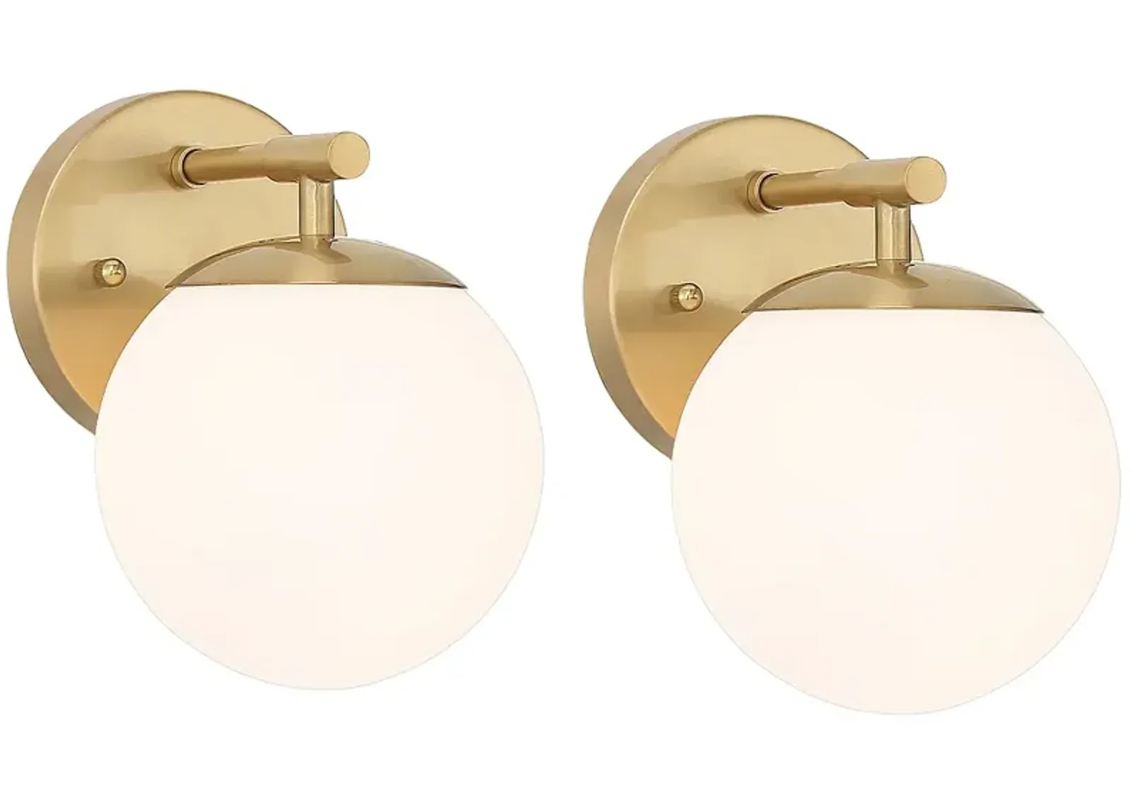 Possini Euro Meridian 8 1/2" High Gold and Glass Wall Sconce Set of 2