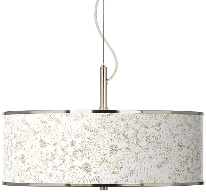 Windflowers Giclee Glow 20" Wide Pendant Light