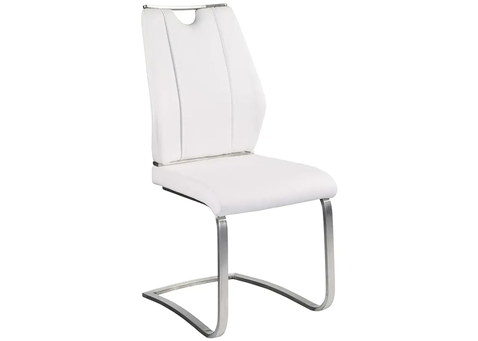 Lexington White Leatherette Side Chair