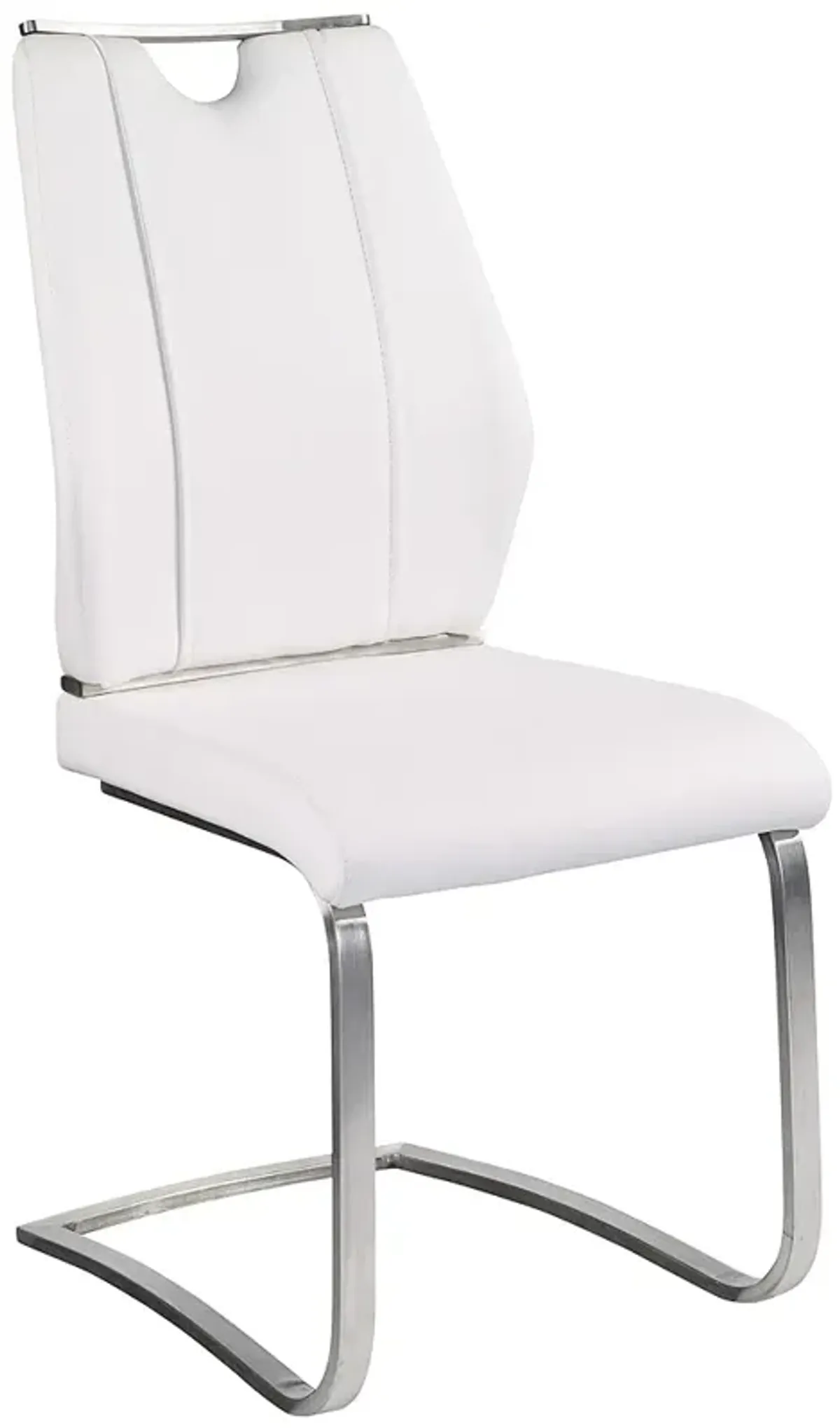 Lexington White Leatherette Side Chair