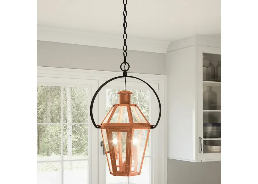 Quoizel Burdett 24 1/4" High Aged Copper Outdoor Pendant Light