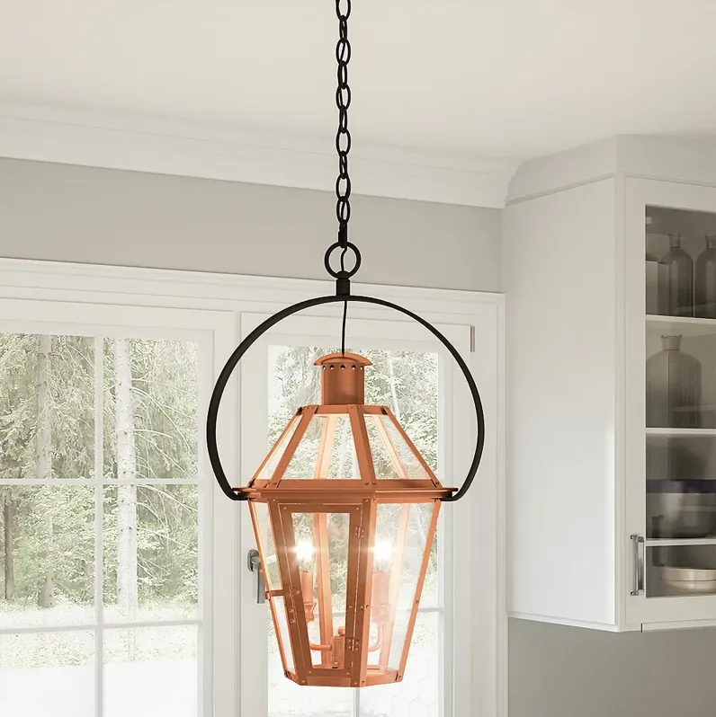 Quoizel Burdett 24 1/4" High Aged Copper Outdoor Pendant Light