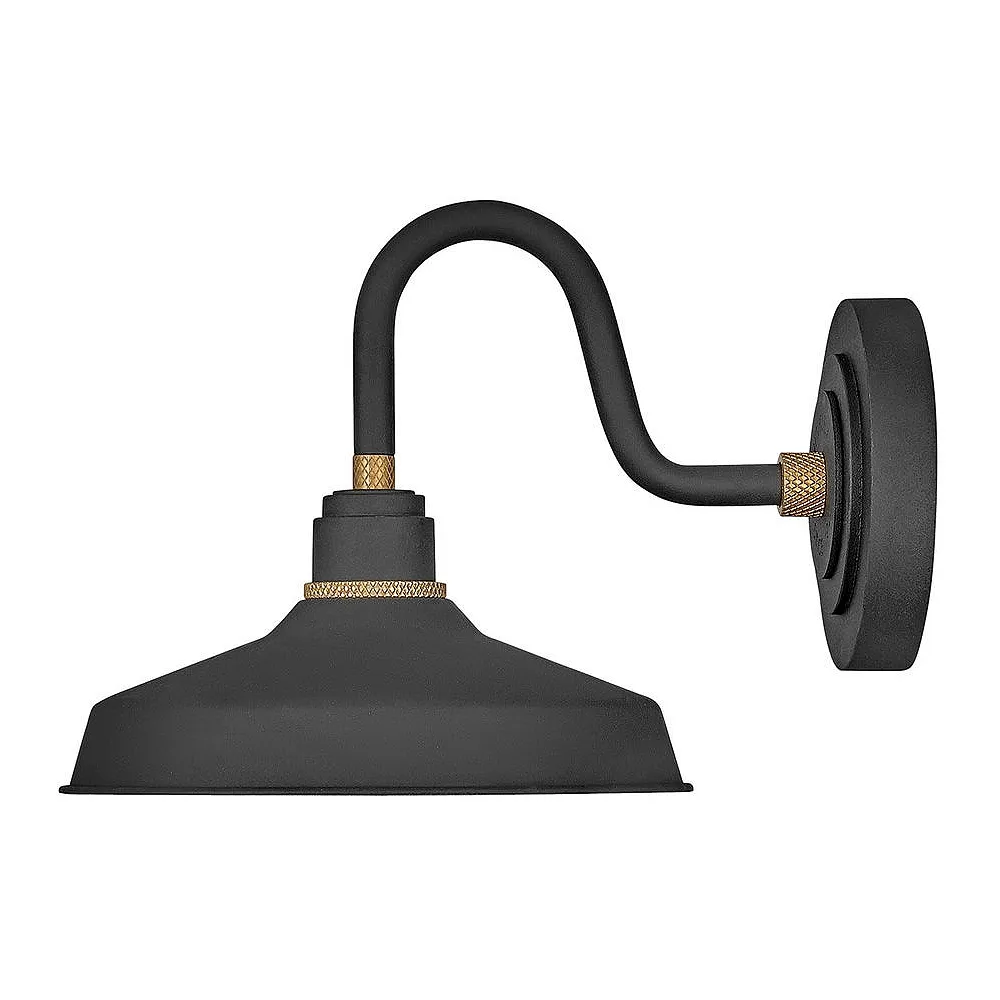 Hinkley Foundry 9 1/4" Industrial Black Outdoor Barn Wall Light