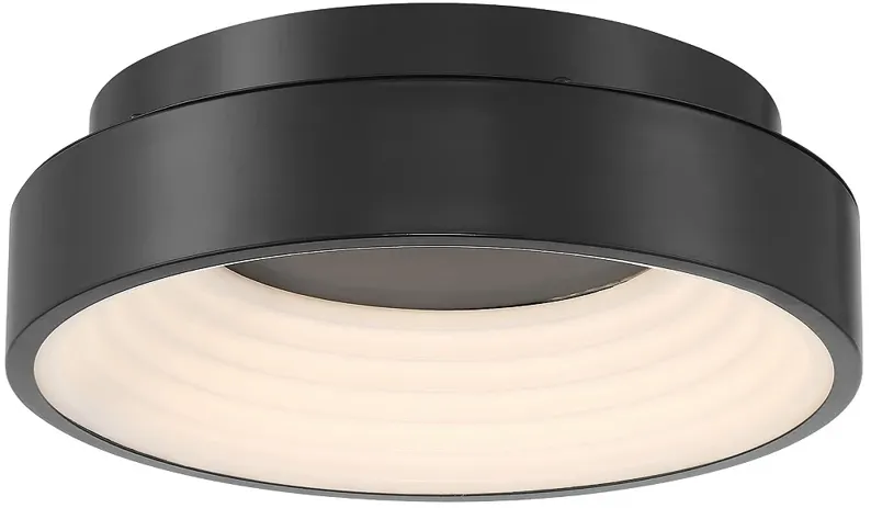 George Kovacs Conc LED Black Flush Mount with White Acrylic Shade