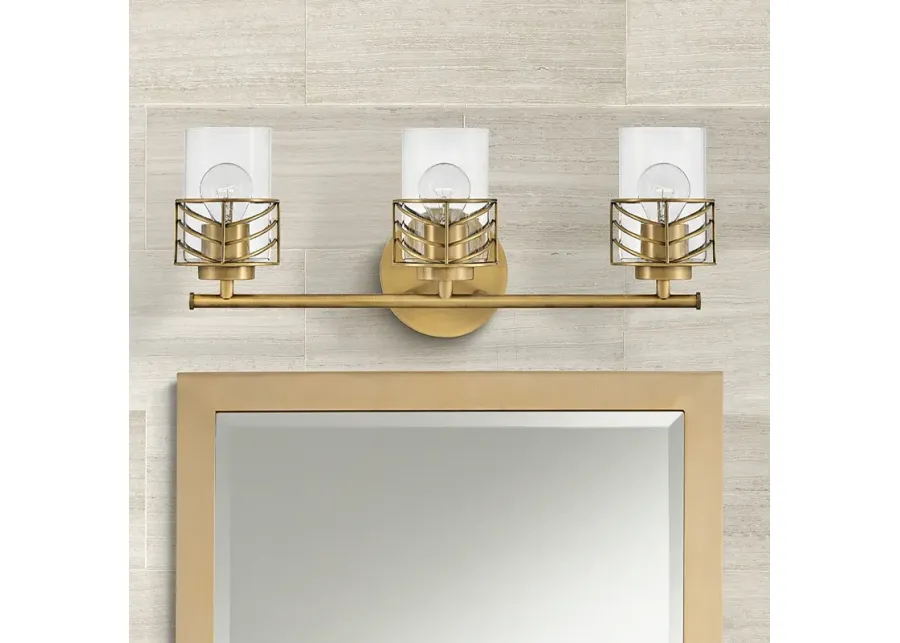 Hinkley Della 24" Wide Lacquered Brass 3-Light Bath Light