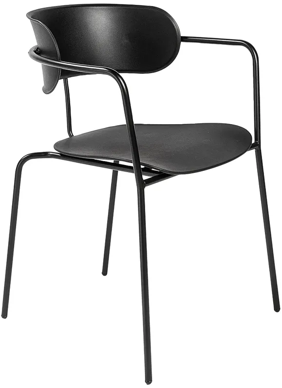 Paris Black Stacking Armchair