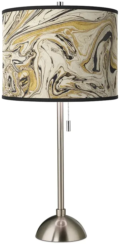 Giclee Glow 28" High Venetian Shade Brushed Nickel Table Lamp