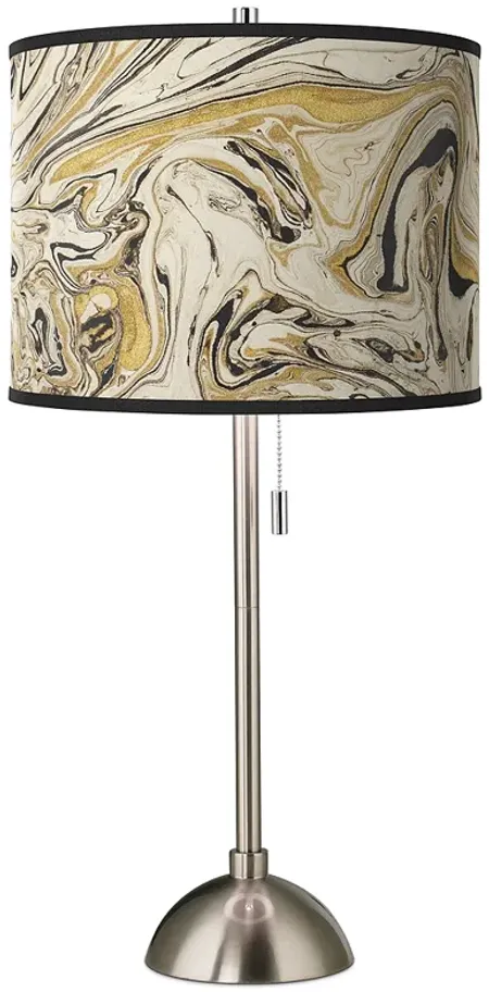 Venetian Marble Giclee Brushed Nickel Table Lamp