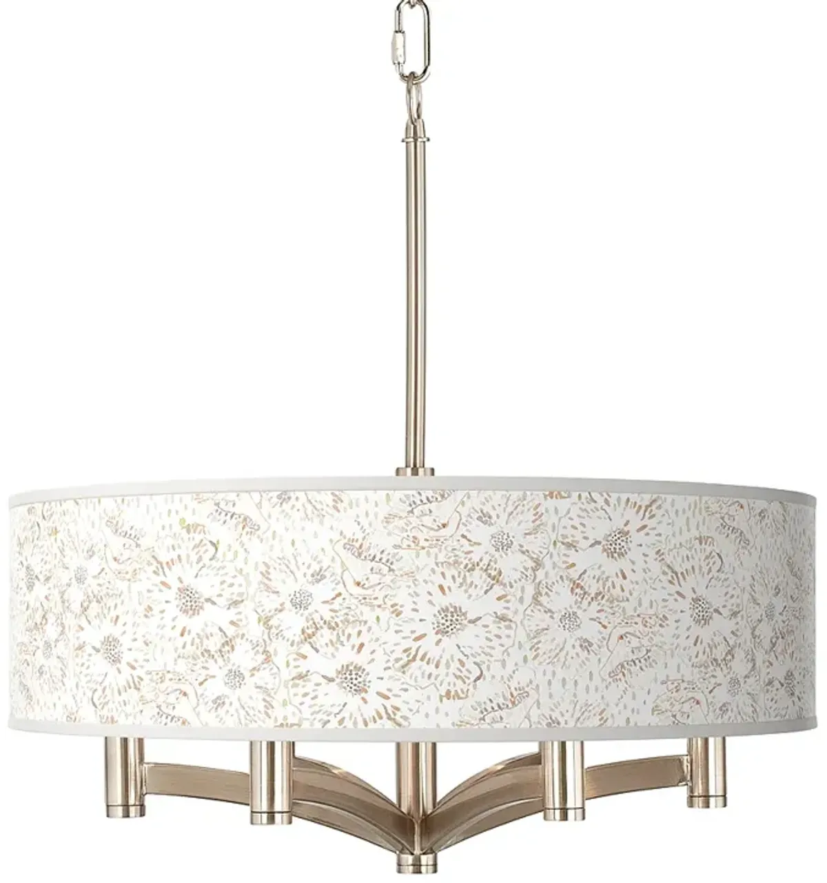 Windflowers Ava 6-Light Nickel Pendant Chandelier