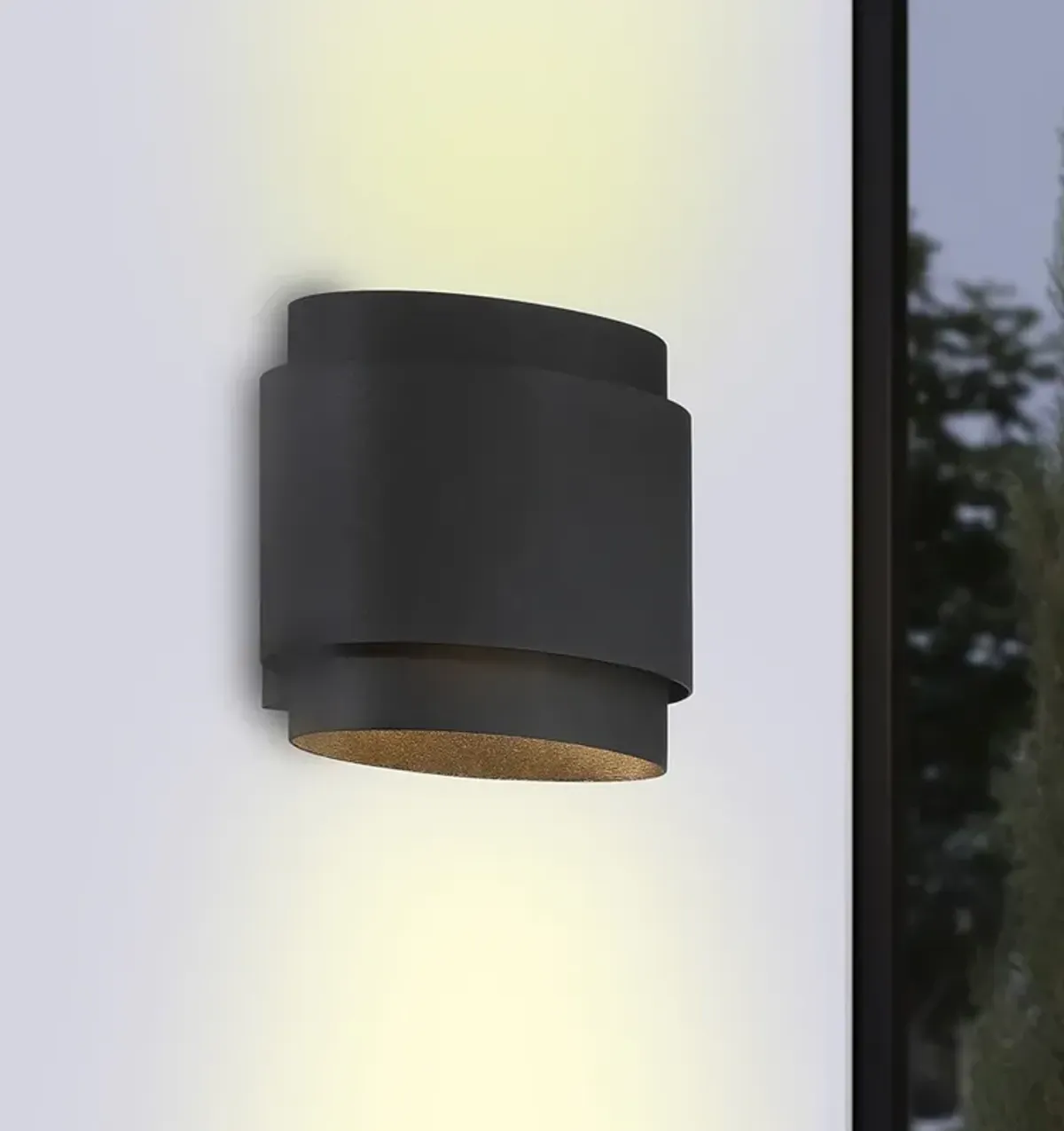 Ladner Lane 7" High Sand Coal LED Outdoor Wall Light