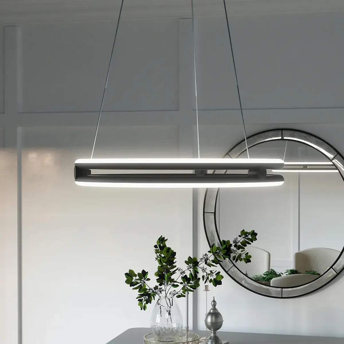 Quoizel Graves 20" Wide Matte Black LED Ring Pendant Light