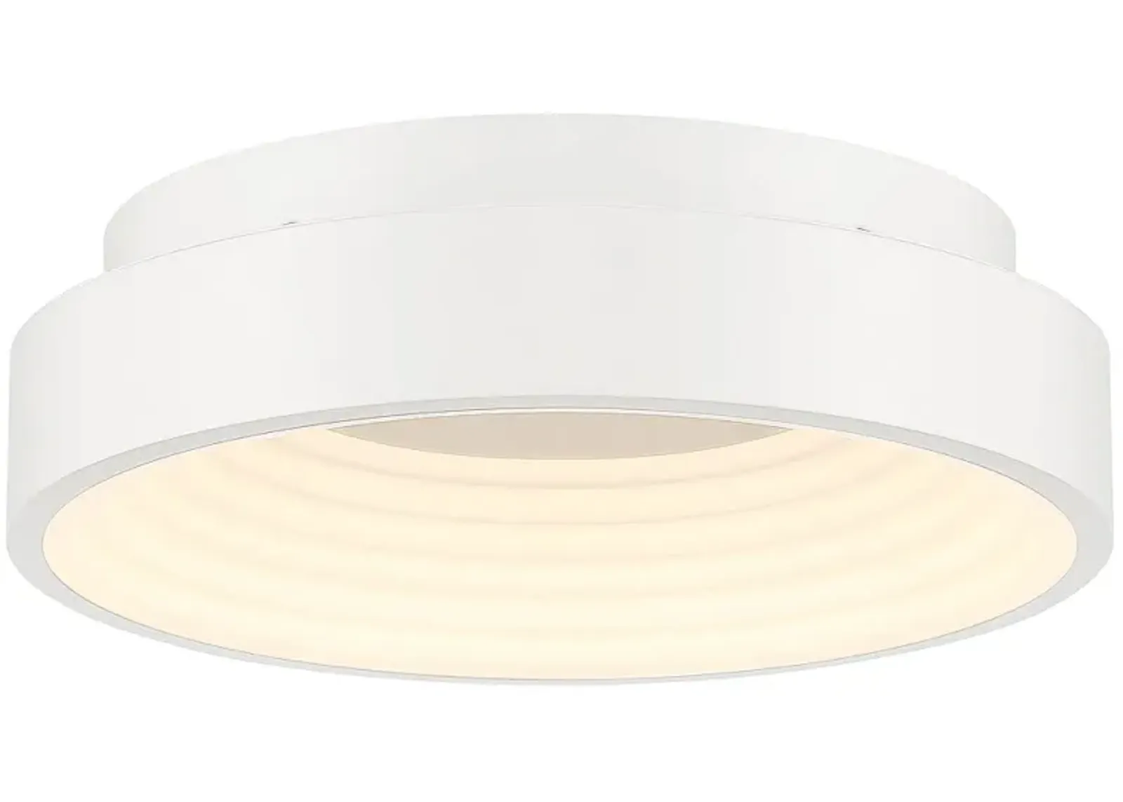 George Kovacs Conc LED Matte White Flush Mount with White Acrylic Shade