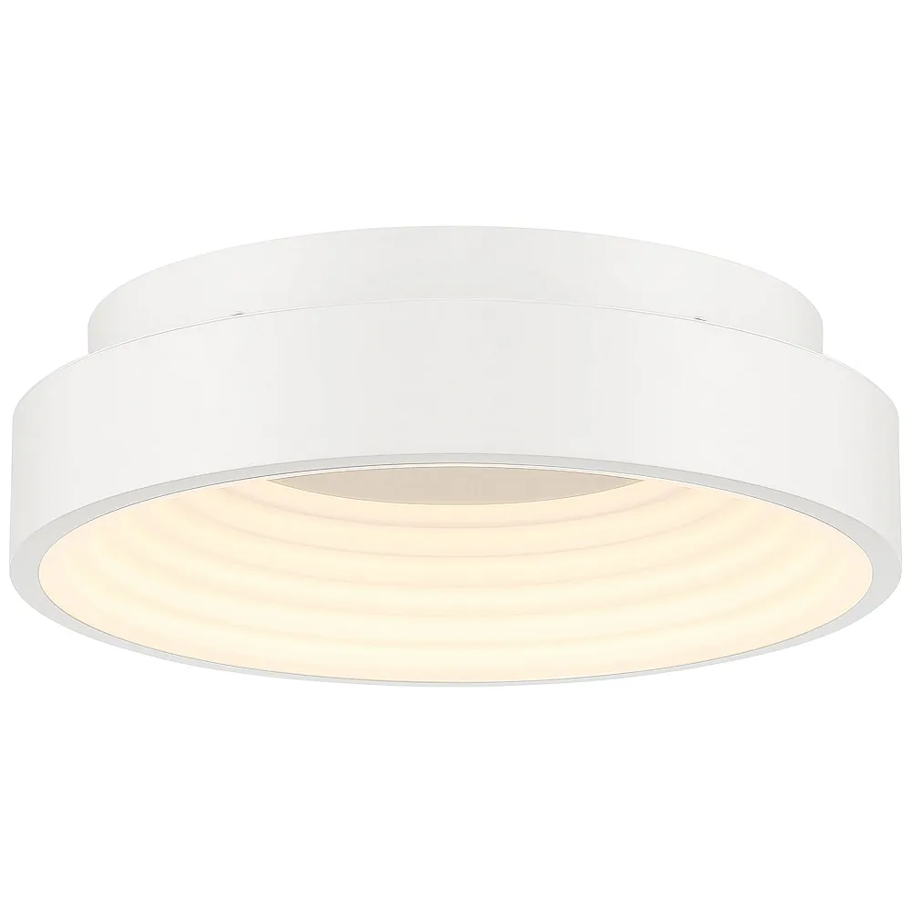 George Kovacs Conc LED Matte White Flush Mount with White Acrylic Shade