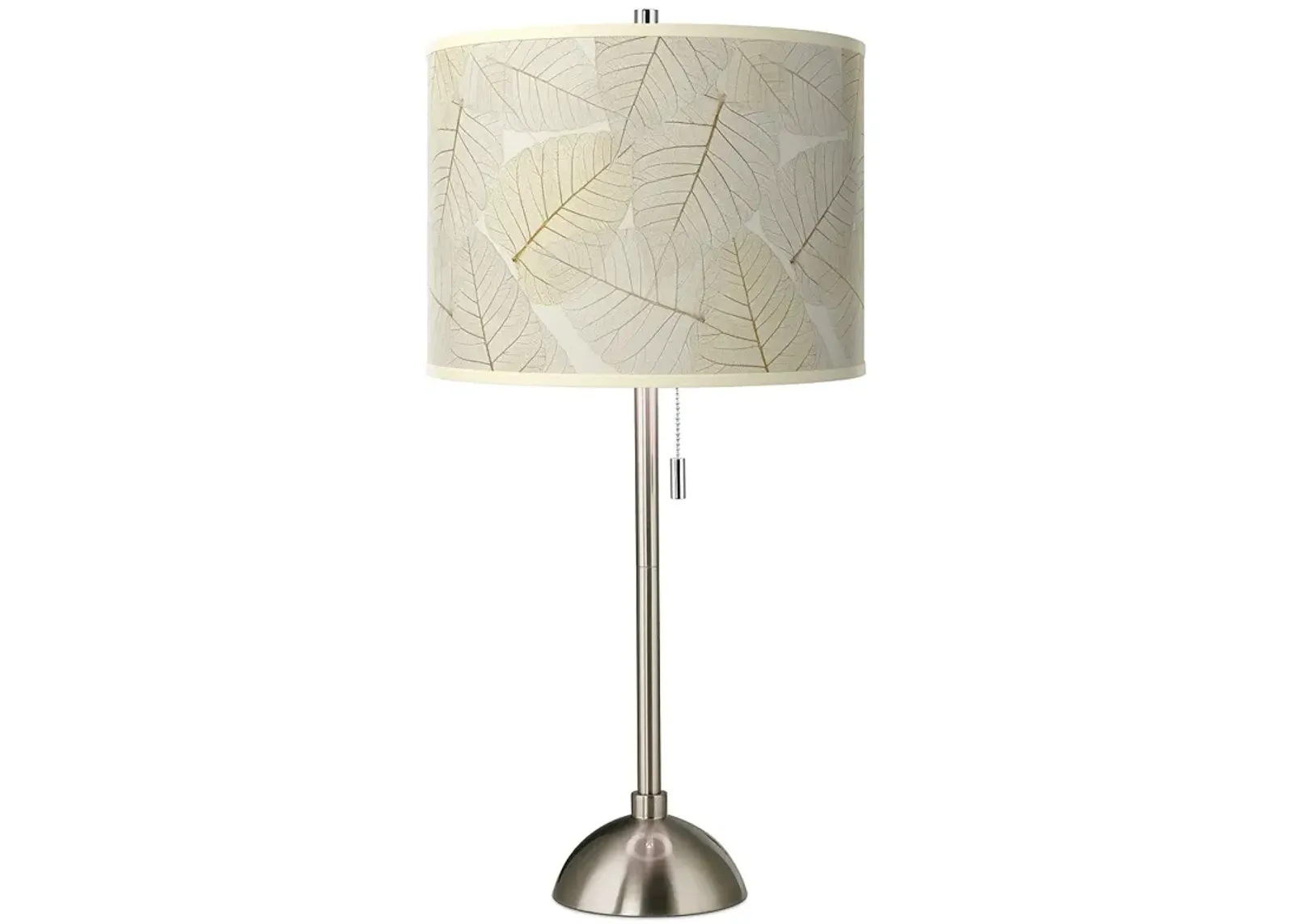 Giclee Glow 28" High Fall Leaves Brushed Nickel Table Lamp