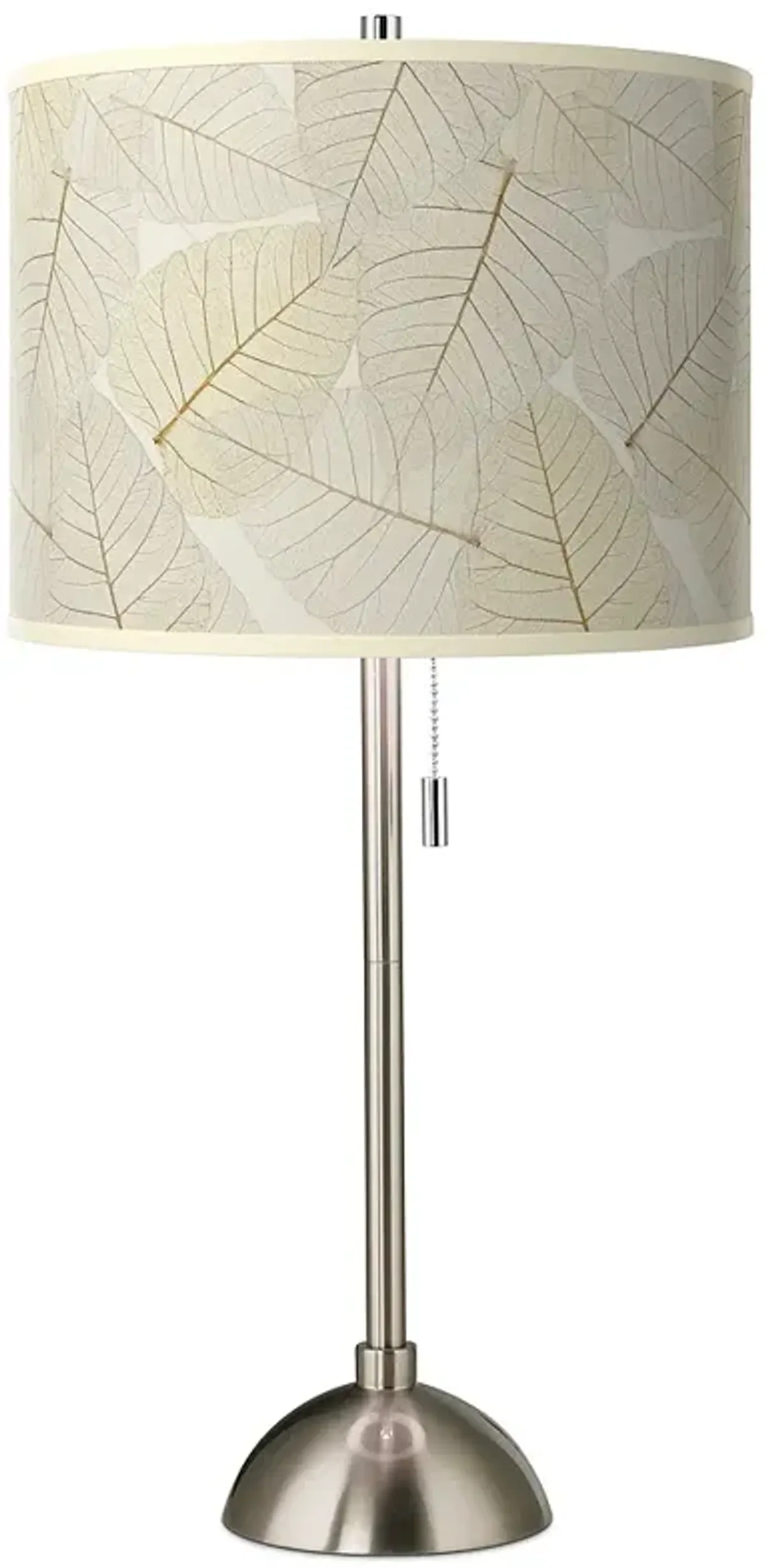 Giclee Glow 28" High Fall Leaves Brushed Nickel Table Lamp