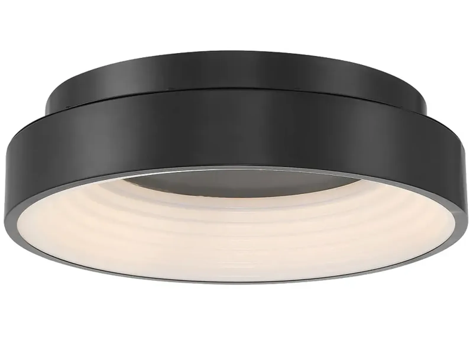 George Kovacs Conc LED Black Flush Mount with White Acrylic Shade