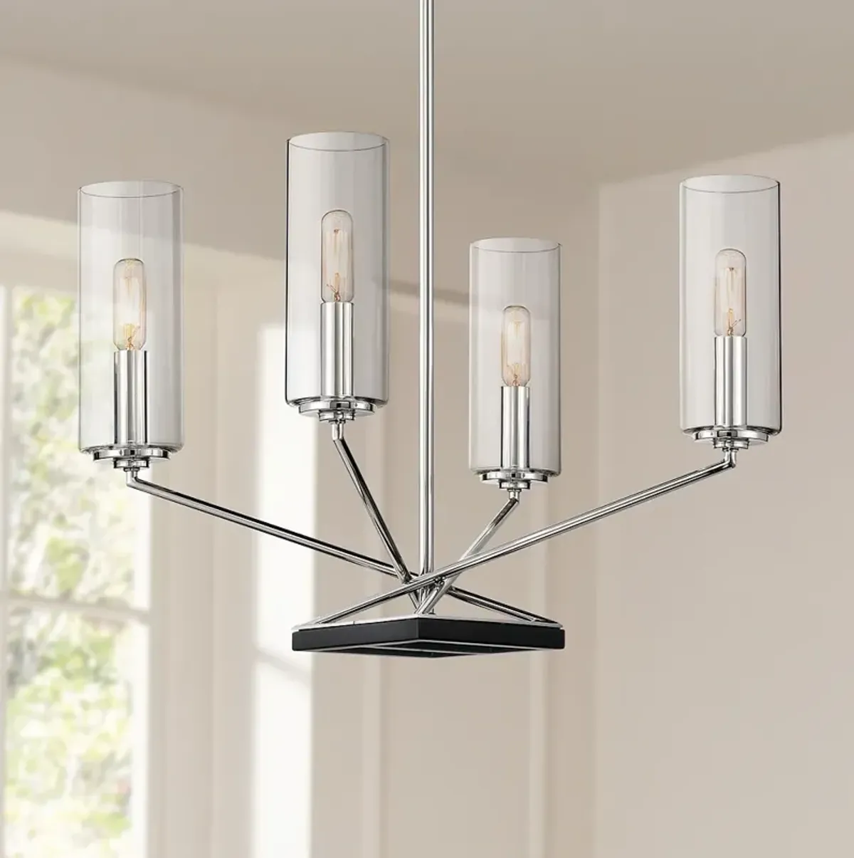 Highland Crossing 18" Wide Black Chandelier