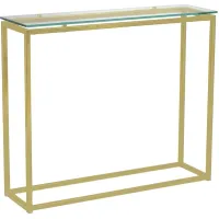 Sandor 35 3/4" Wide Brushed Gold Console Table