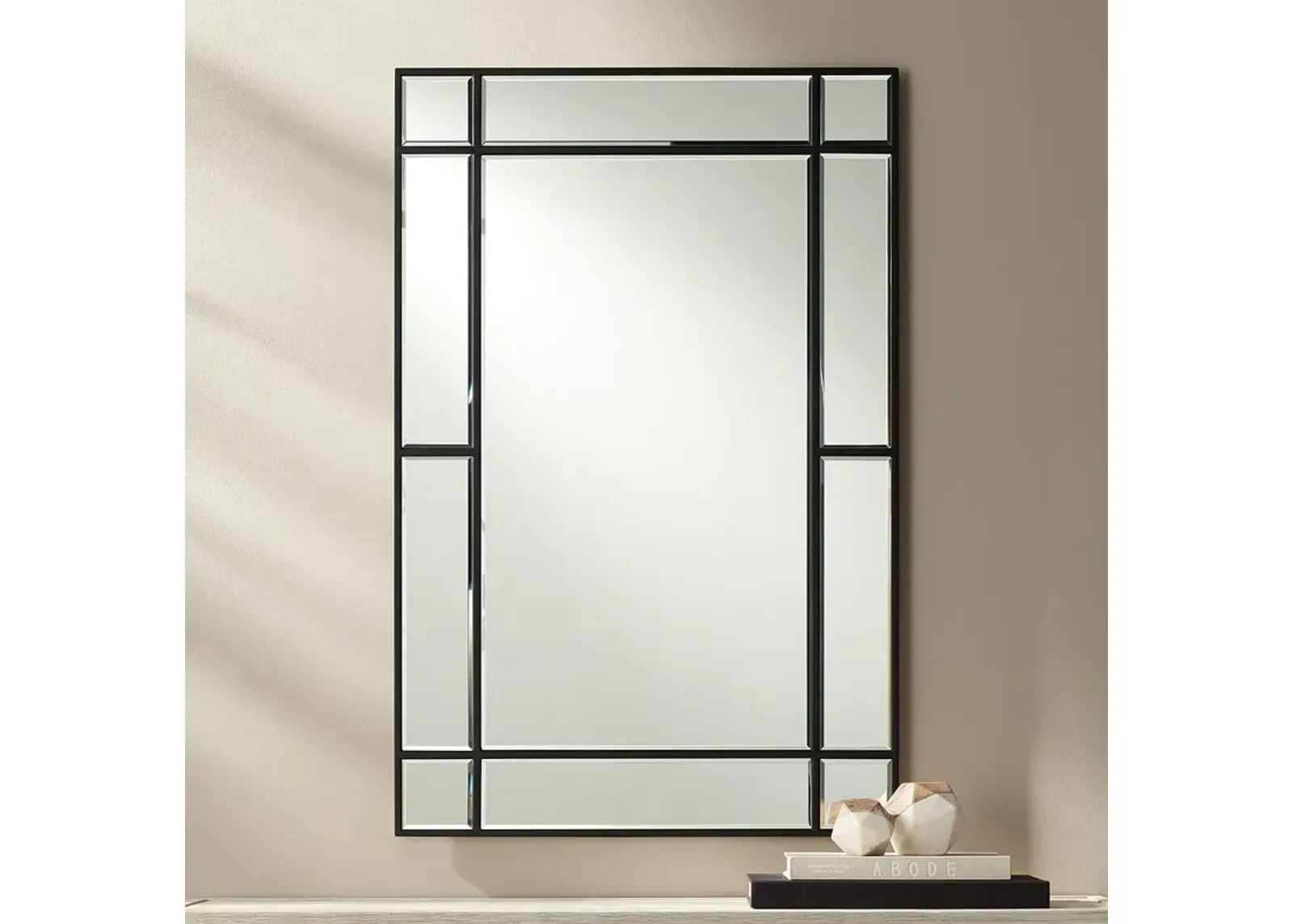 Barrett Matte Black 26" x 40" Rectangular Wall Mirror