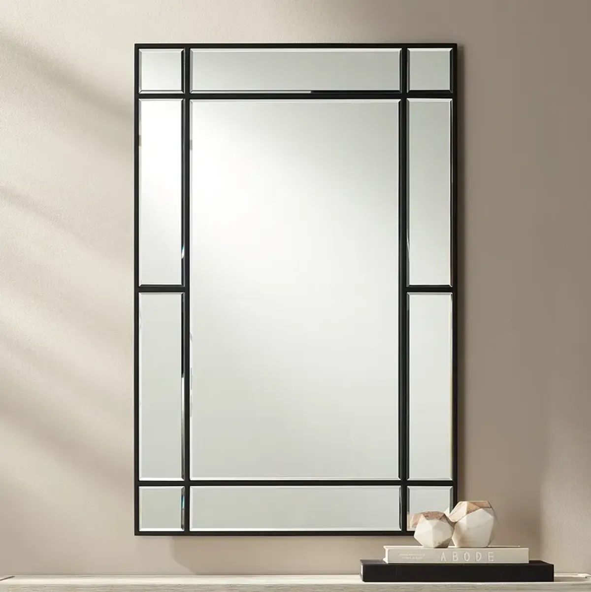 Barrett Matte Black 26" x 40" Rectangular Wall Mirror