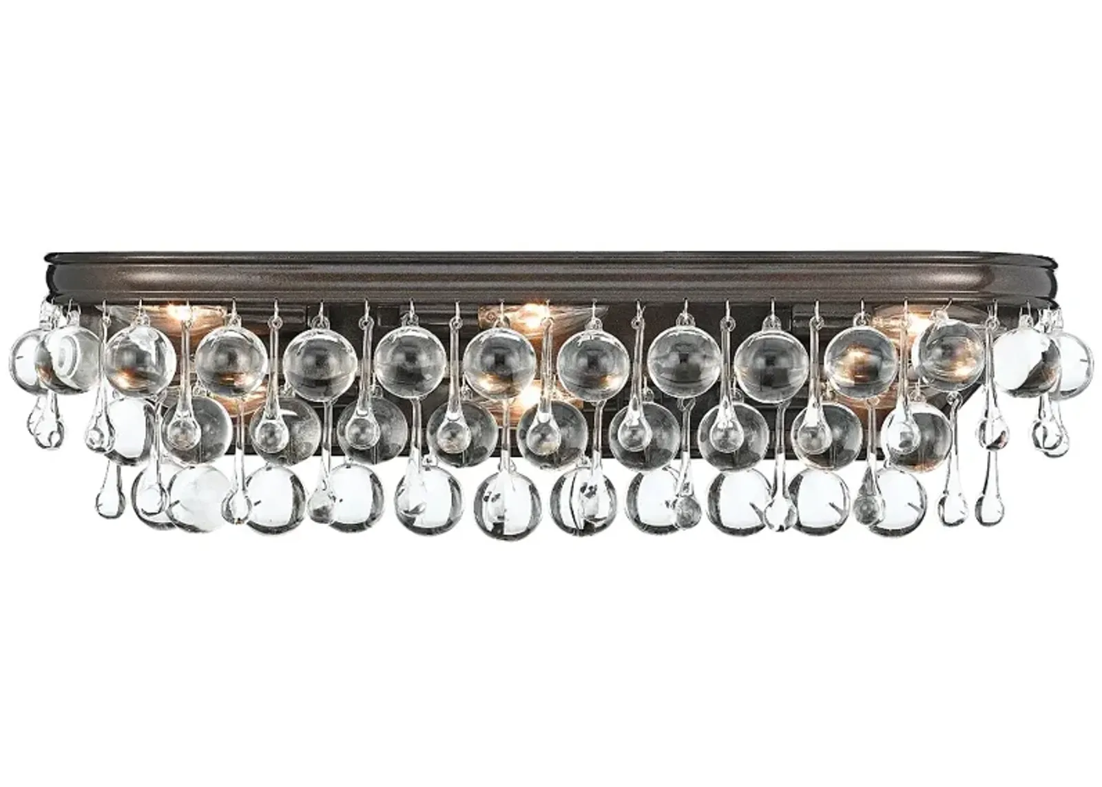 Crystorama Calypso Bronze 23" Wide Crystal Bathroom Light